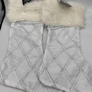 St. Nicks Choice White/Silver Lining Christmas Stockings